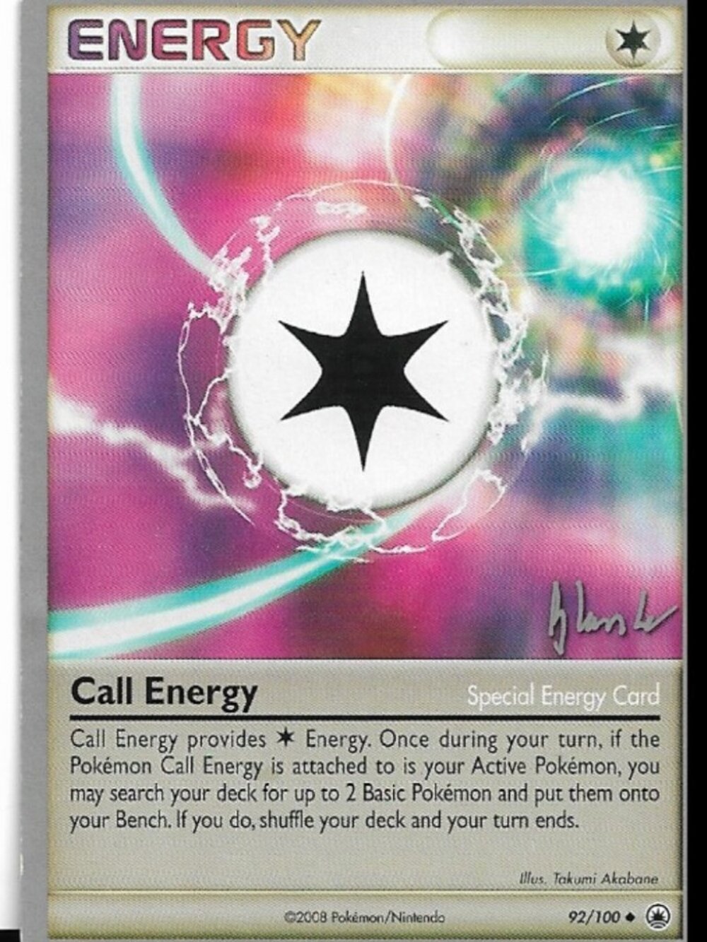 Pokemon Call Energy 92/100 World Championships 2008 Deck HP